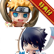 メガトレショップで ぷちきゃらランド NARUTO-ナルト- 疾風伝 『風神うずまきナルト＆雷神うちはサスケ セット【特典付き】』の受注を開始しました！